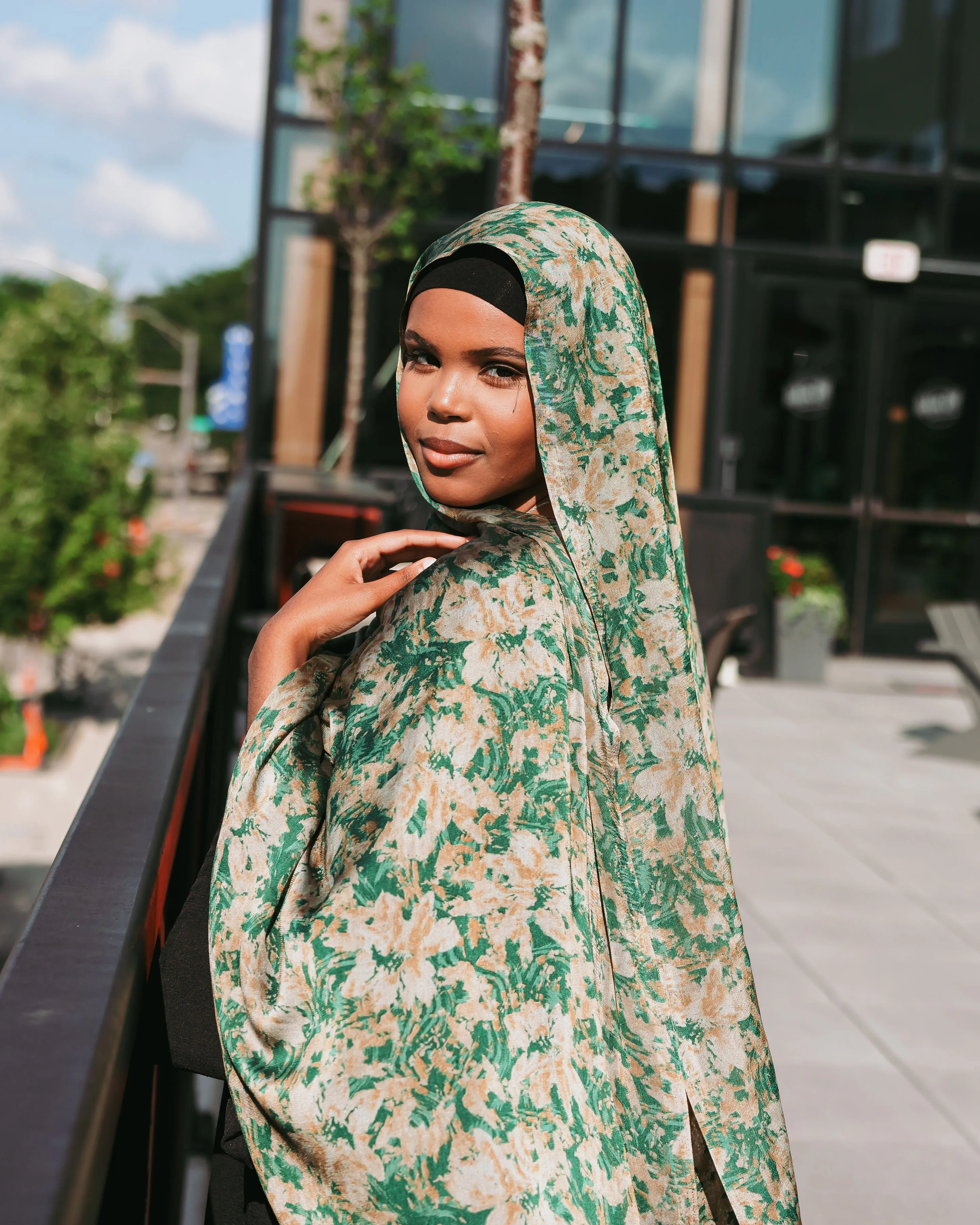 floral Maxi printed hijab