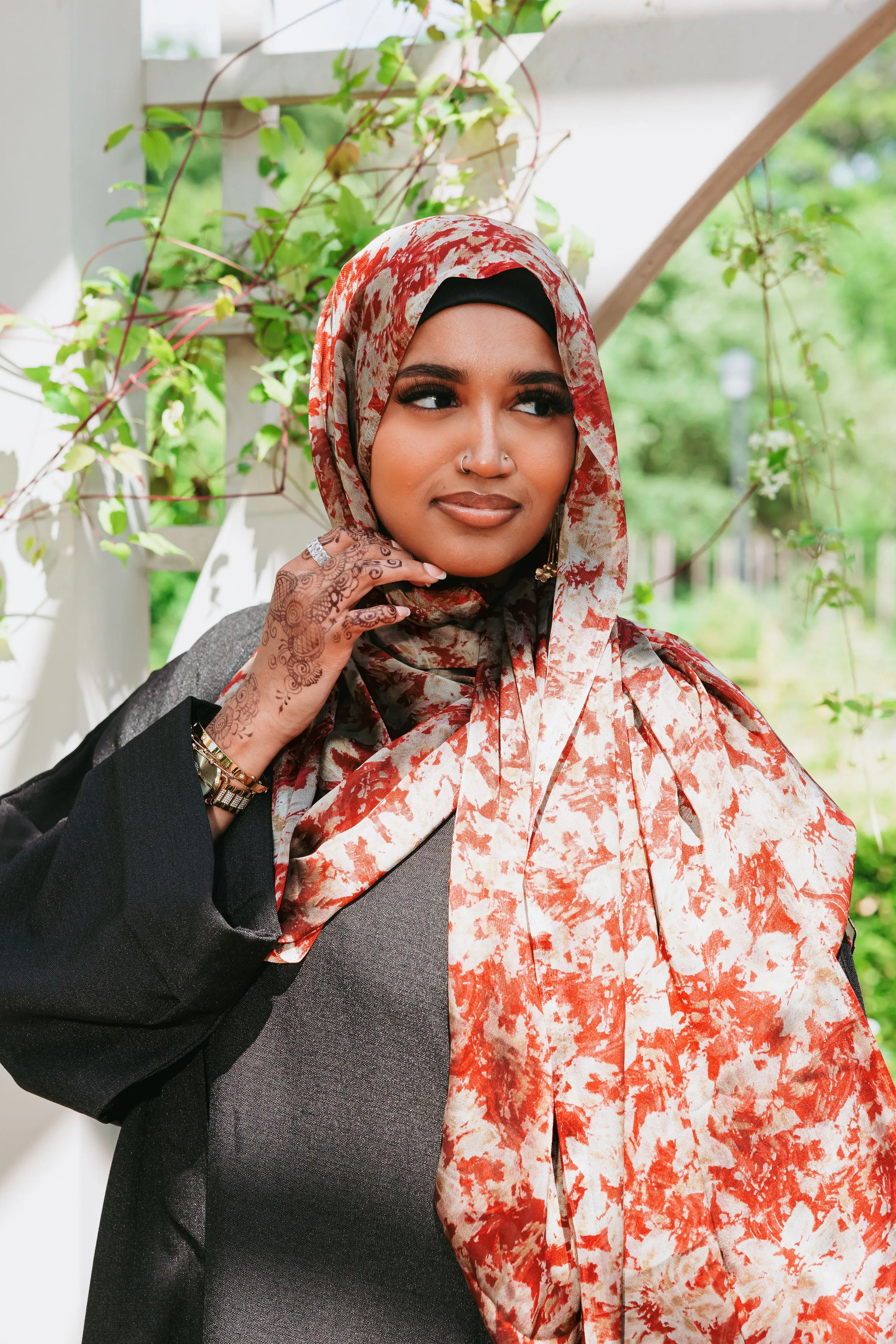 floral Maxi printed hijab