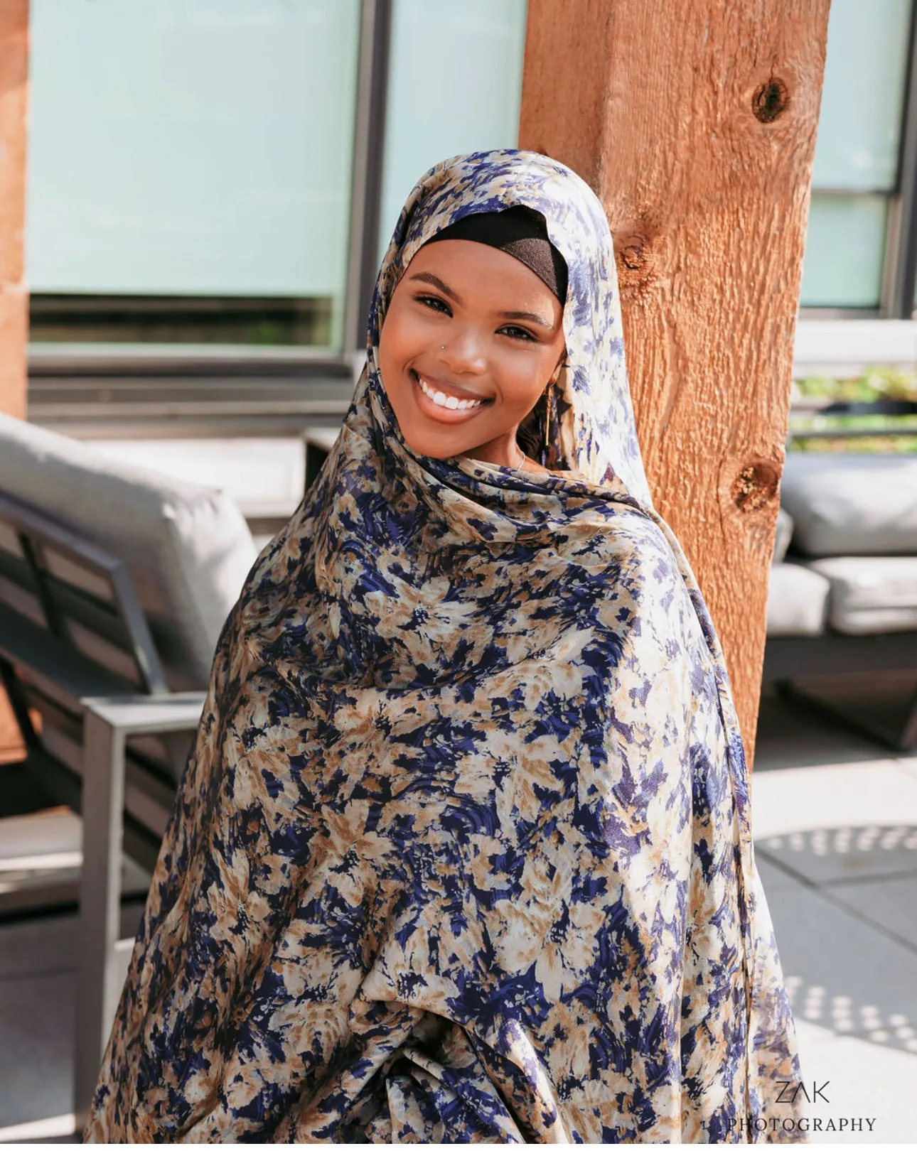 floral Maxi printed hijab
