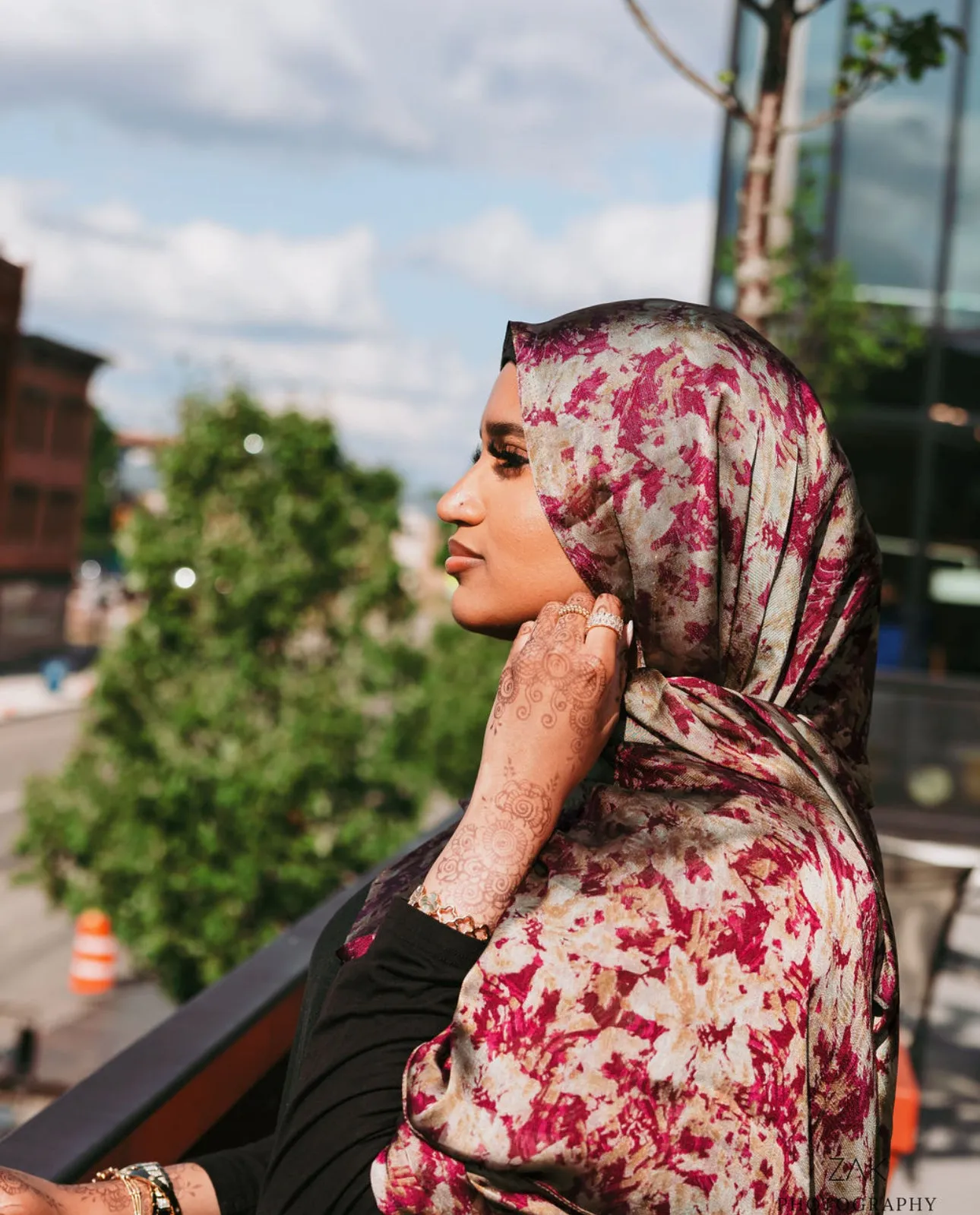 floral Maxi printed hijab