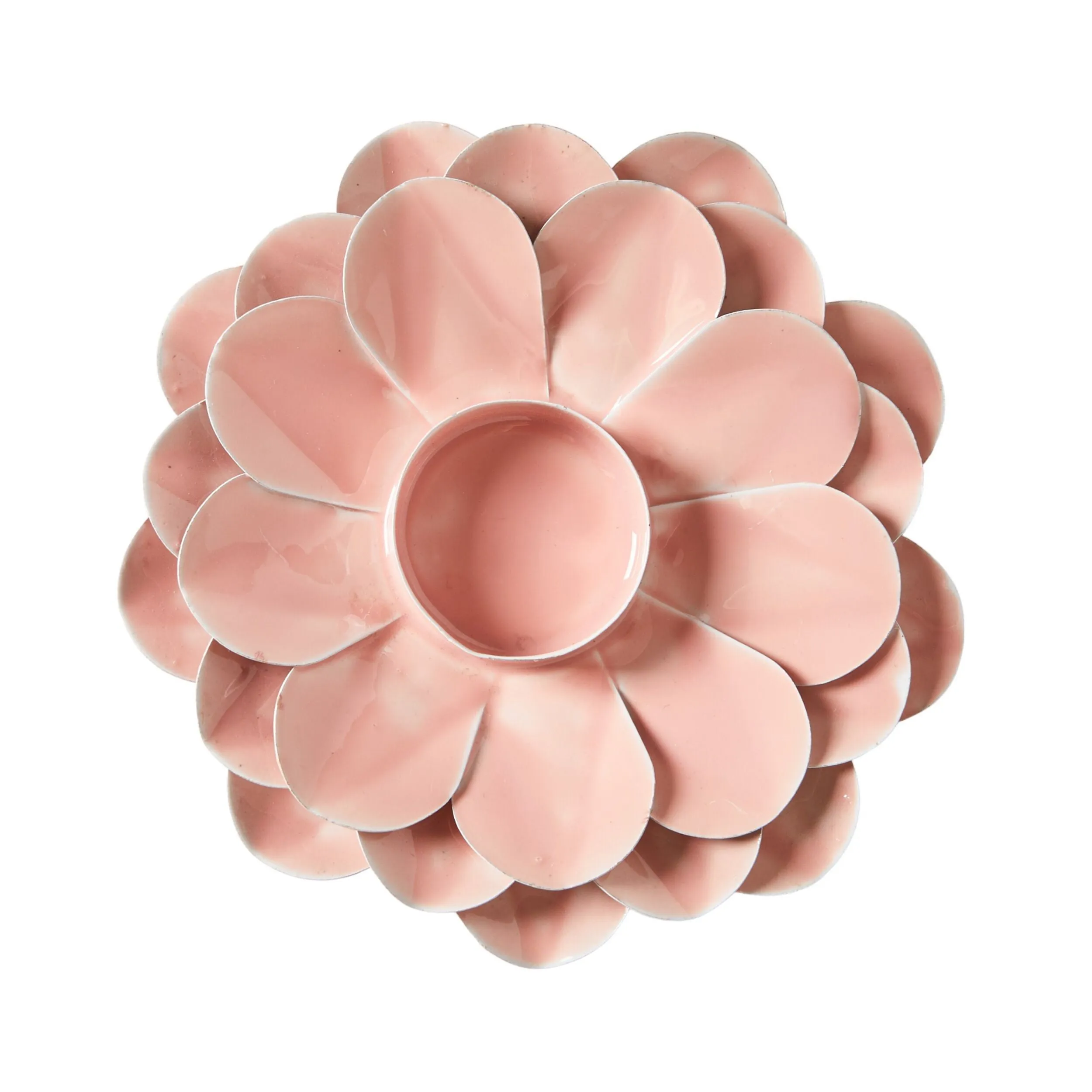 Flower T-light Holder Pink 14x3cm