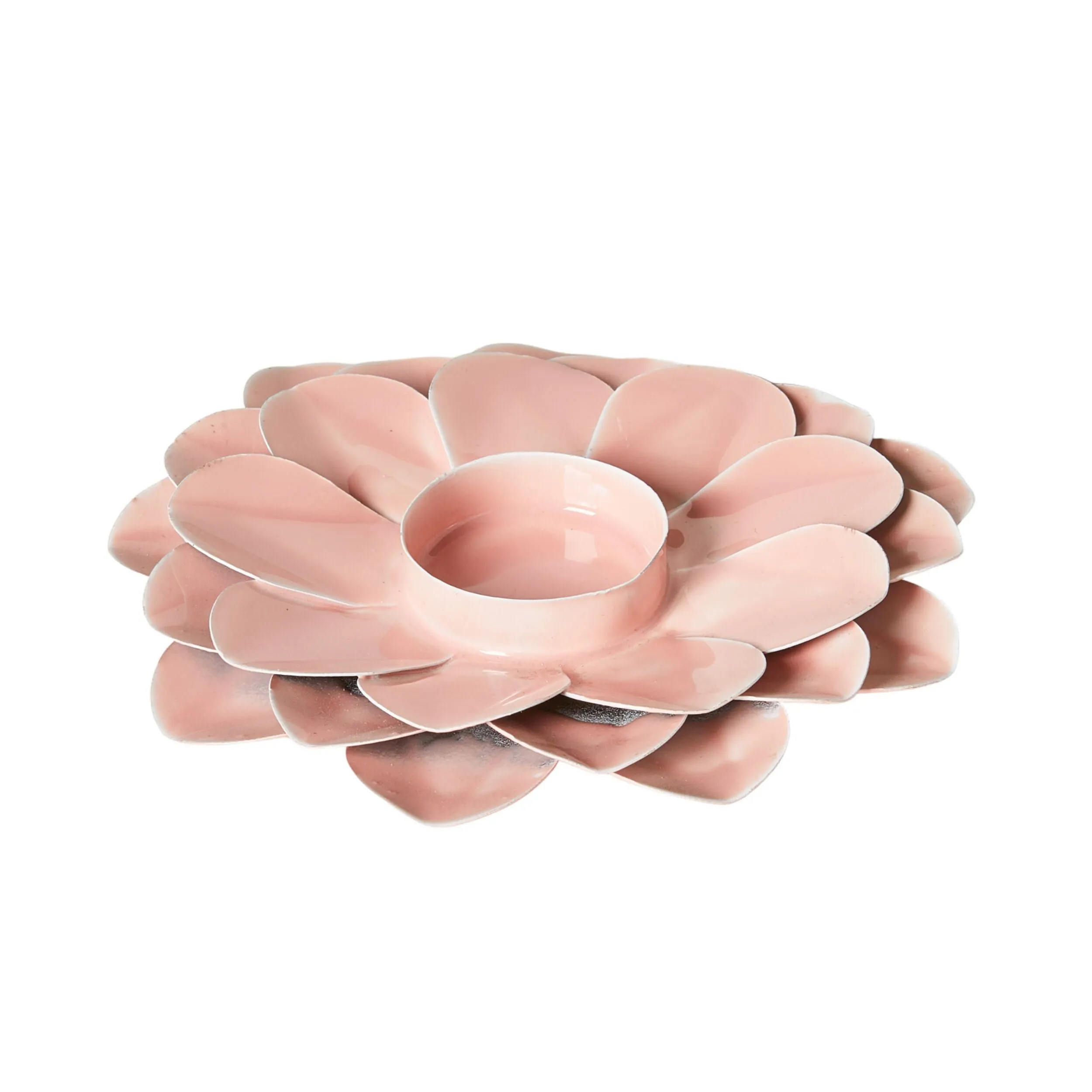 Flower T-light Holder Pink 14x3cm