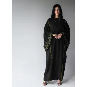 Geometric Bedouin embroidered kaftan