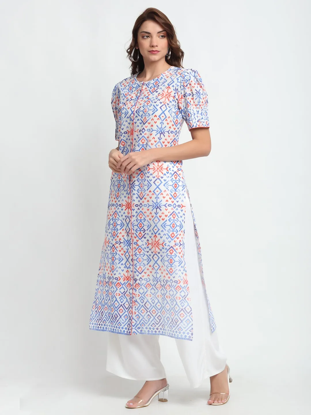 Geometric-Border Printed Kurti