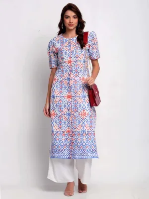 Geometric-Border Printed Kurti