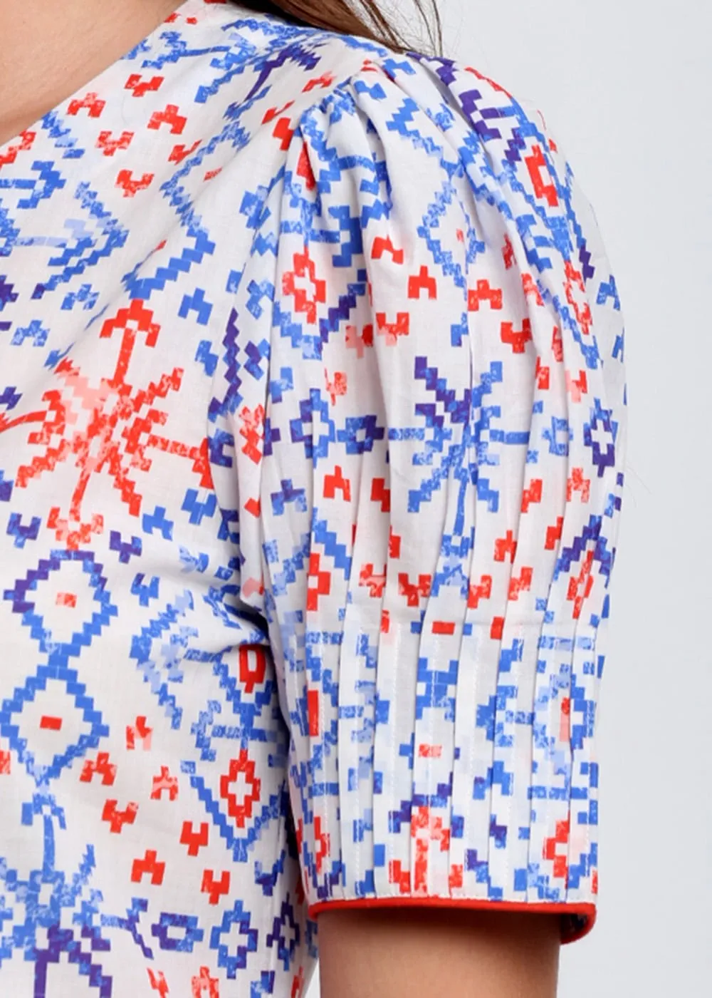 Geometric-Border Printed Kurti