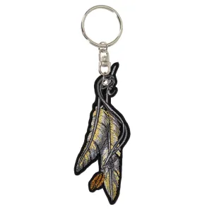 Hot Leathers Feather Embroidered Keychain