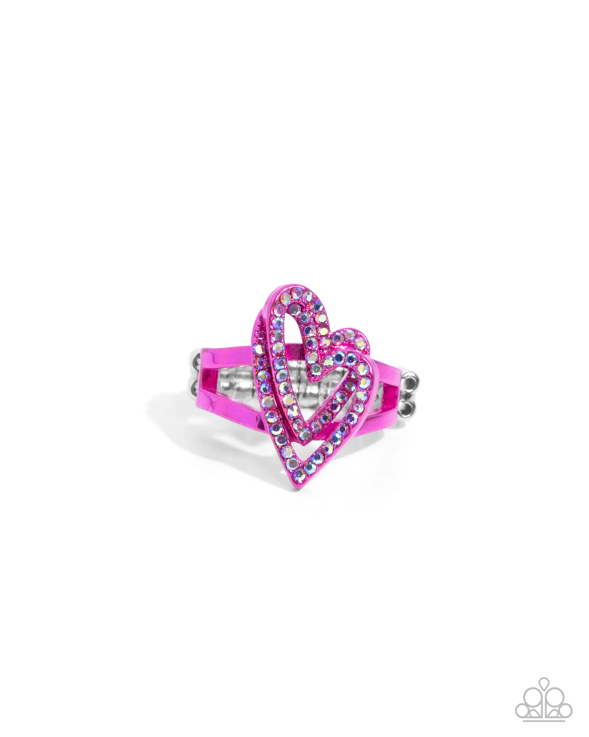 Hybrid Heart - Pink Paparazzi Accessories