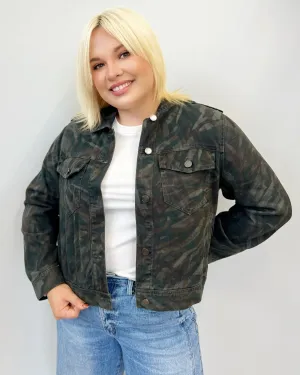 Jordana Military Crop Trucker Jacket