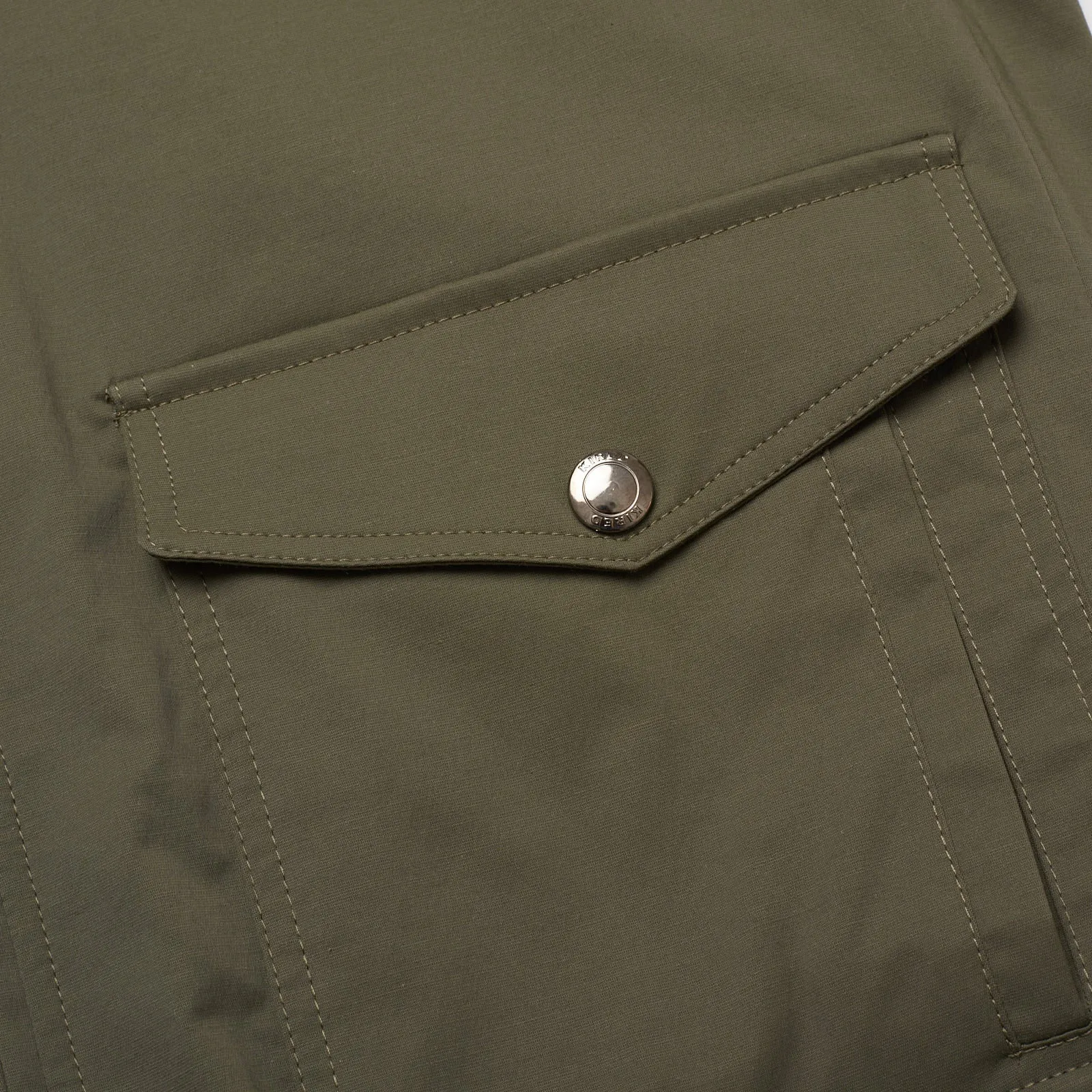 KITON KIRED "Igigi" Olive Green Hooded Packable Vest 50 M
