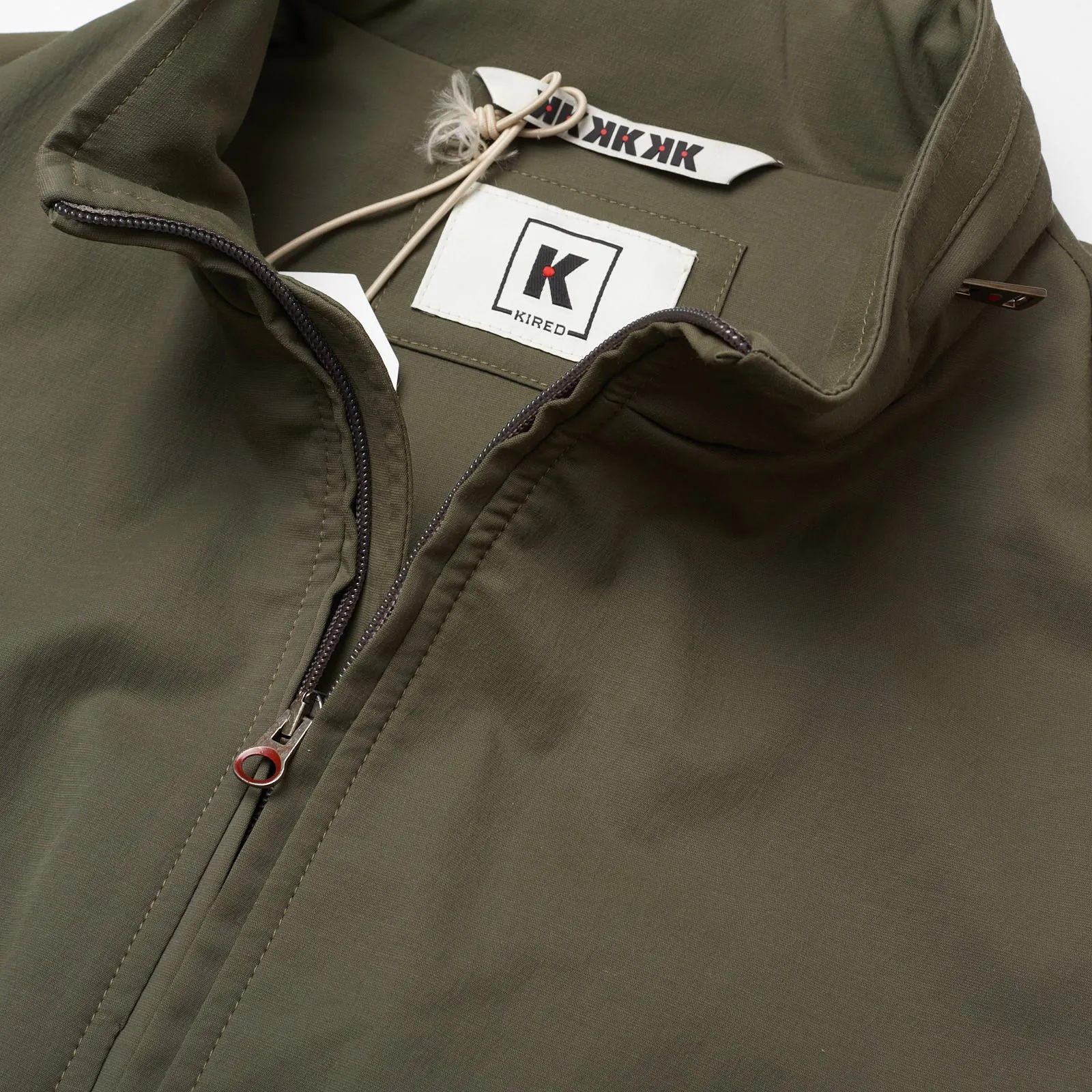 KITON KIRED "Igigi" Olive Green Hooded Packable Vest 50 M
