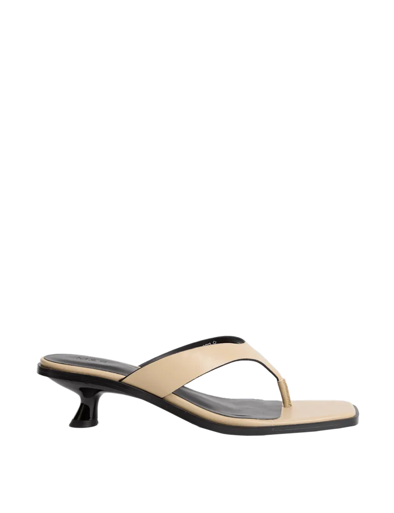 Kitten Heel Toe Thong Sandals