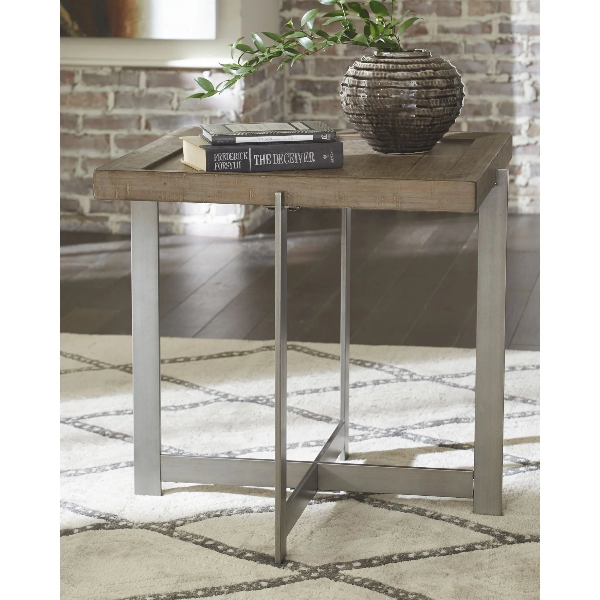 Krystanza End Table - Bisque