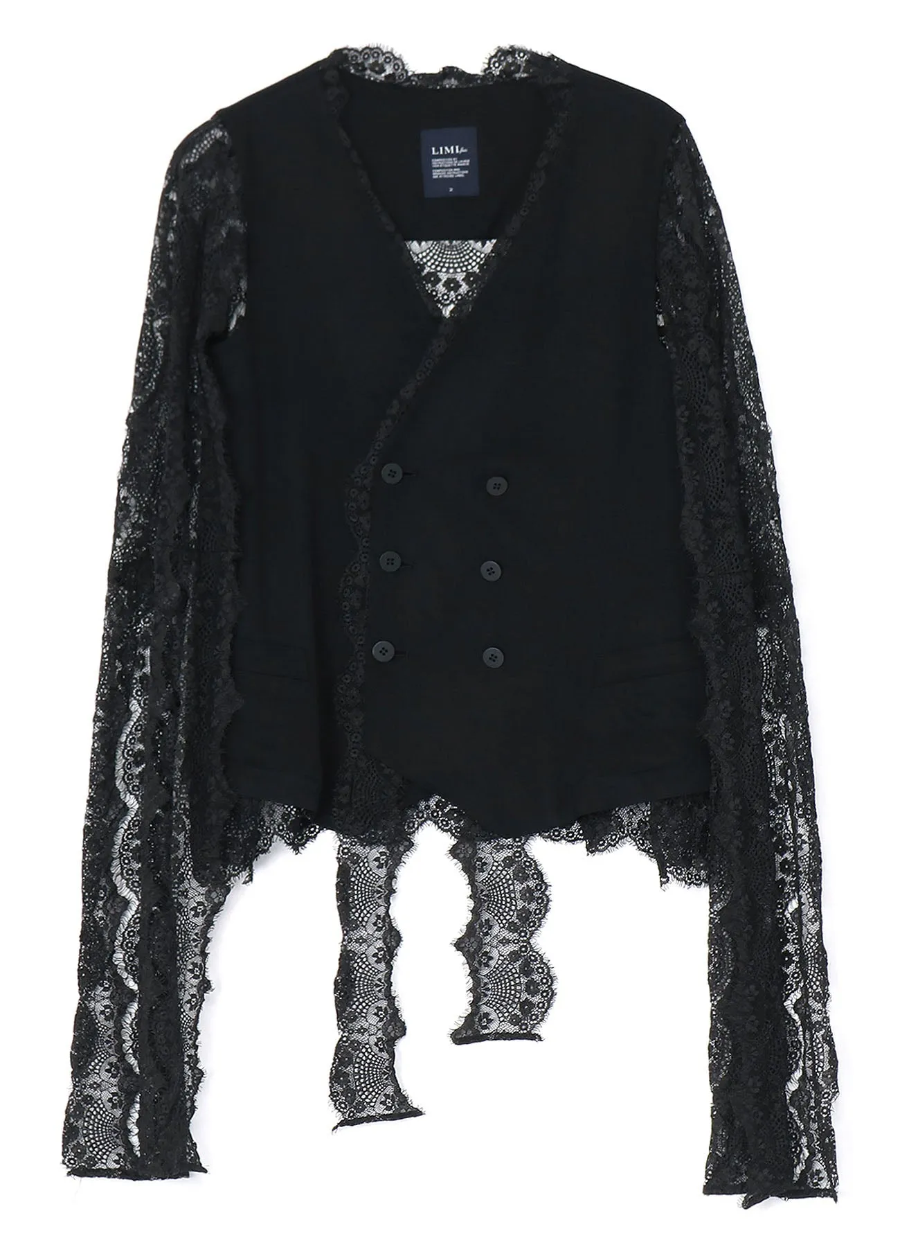LAWN   SATIN SCALLOP DOUBLE VEST