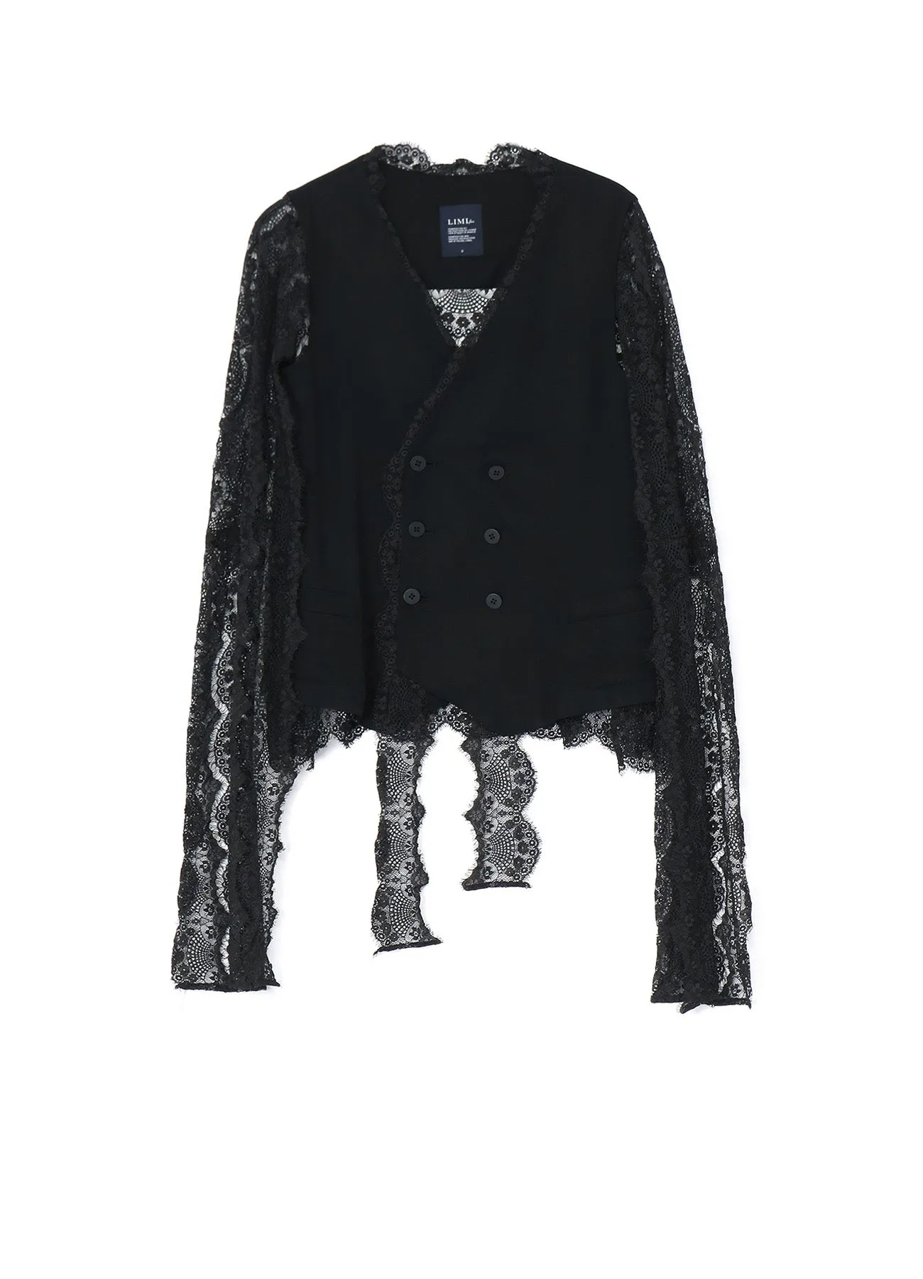 LAWN   SATIN SCALLOP DOUBLE VEST
