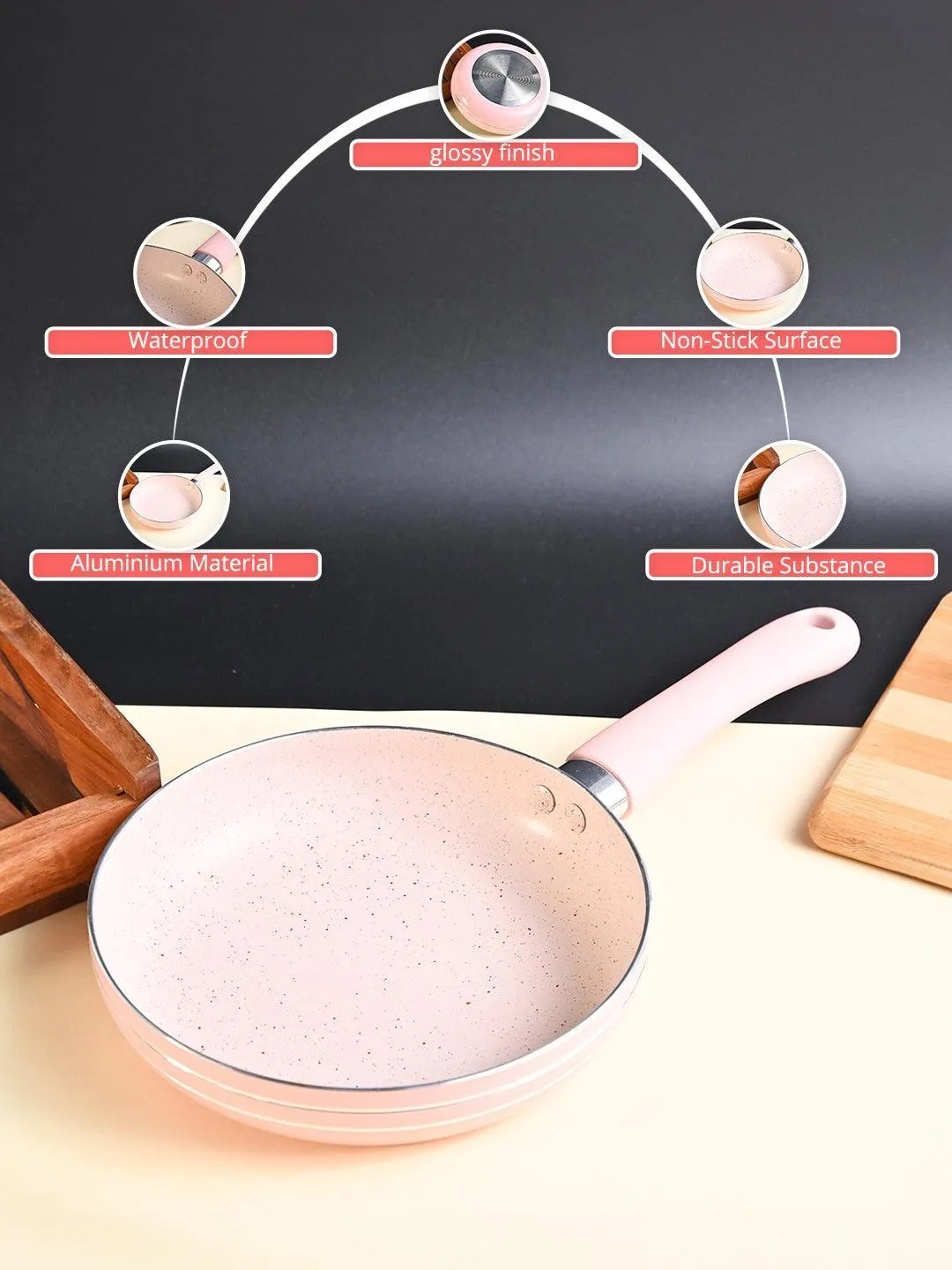 Market99 Pink Frying Pan