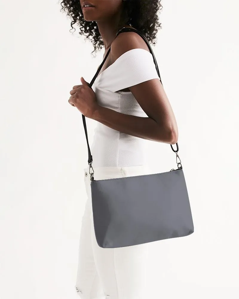 Medium Dark Blue Gray Zip Pouch | Medium Dark Pale Blue Gray | C10M10Y0K60