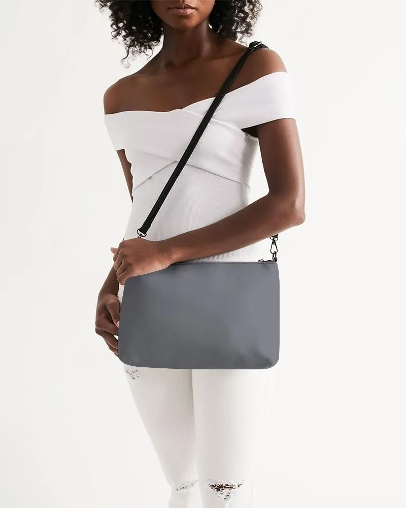 Medium Dark Blue Gray Zip Pouch | Medium Dark Pale Blue Gray | C10M10Y0K60