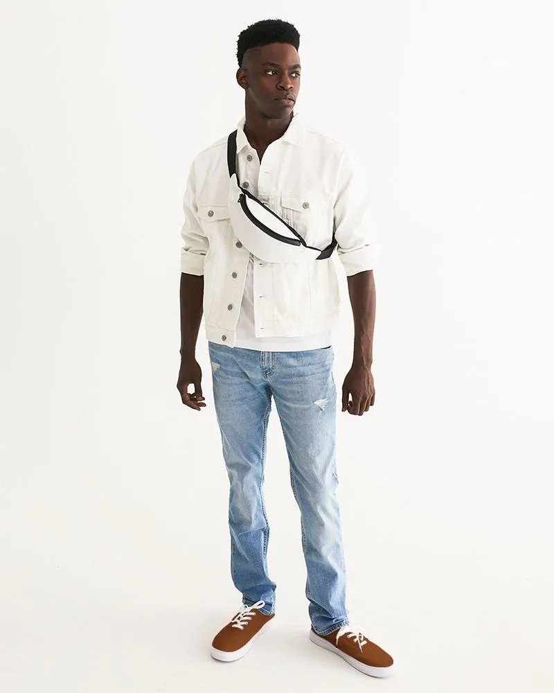 Medium Dark Orange Men's Canvas Sneakers | Men's | Medium Dark Pure Orange | C0M75Y100K60