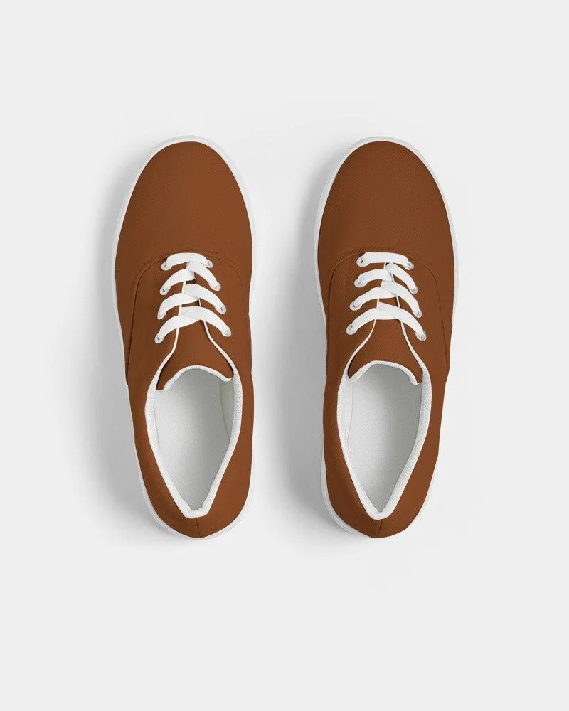Medium Dark Orange Men's Canvas Sneakers | Men's | Medium Dark Pure Orange | C0M75Y100K60