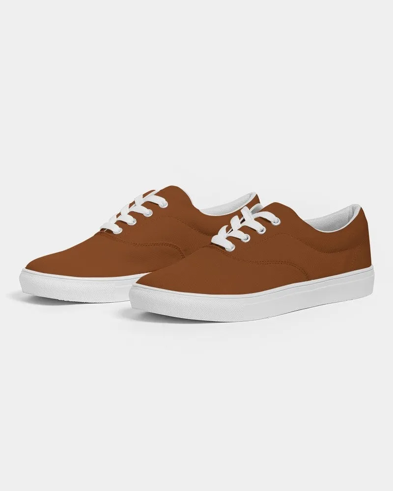 Medium Dark Orange Men's Canvas Sneakers | Men's | Medium Dark Pure Orange | C0M75Y100K60