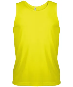 Mens sports vest | Fluorescent Yellow