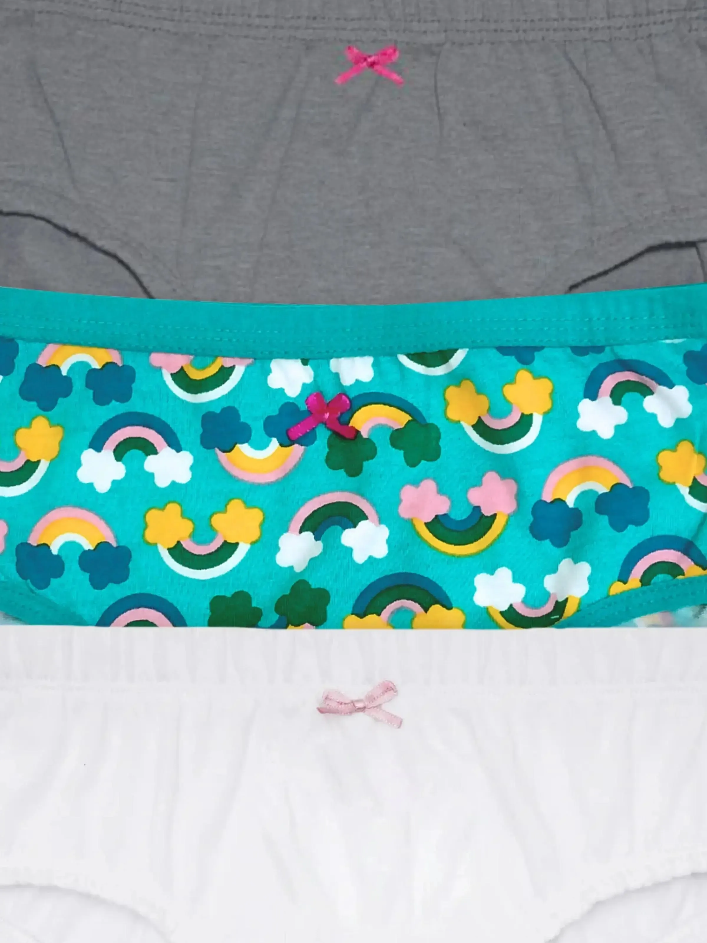 Mid Waist Printed & Solid Grey Panties | Cotton Hipster
