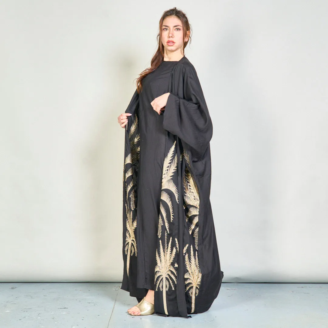 Oversize palm embroidered kimono wholesale