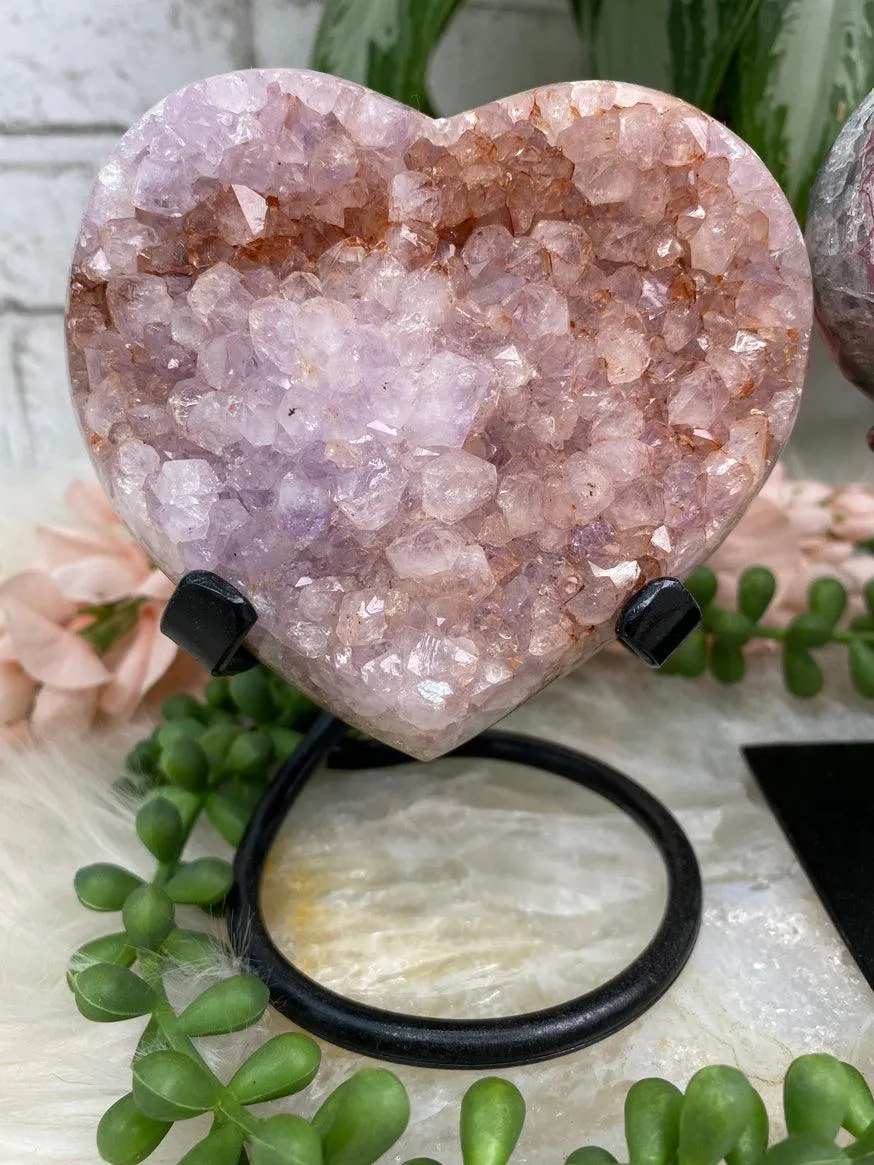 Pink Hue Amethyst Hearts