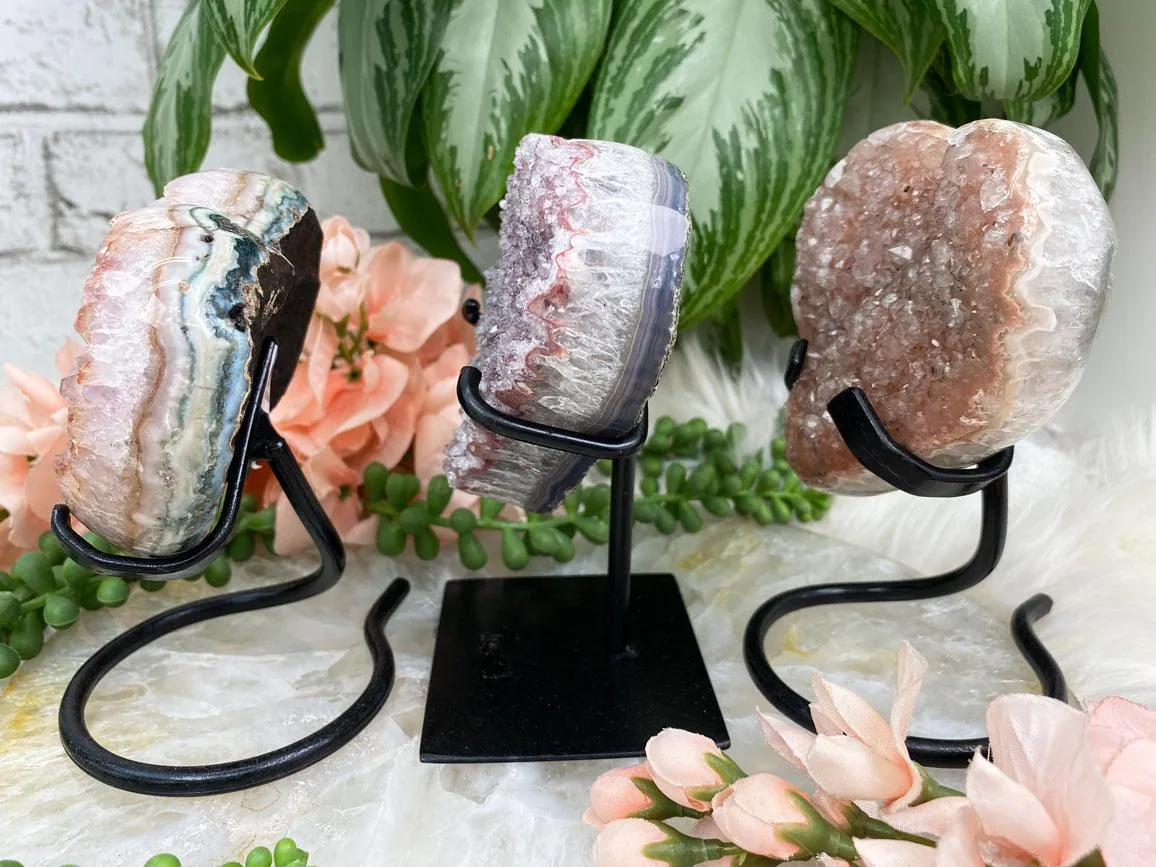 Pink Hue Amethyst Hearts
