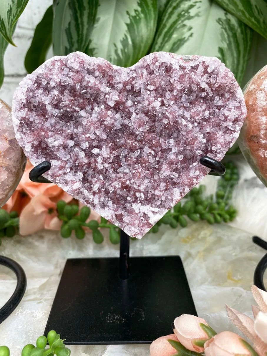 Pink Hue Amethyst Hearts