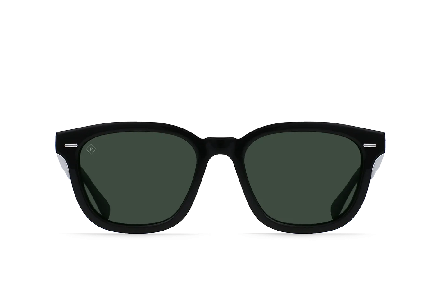 Raen Myles Crystal Black Green Polarized Sunglasses