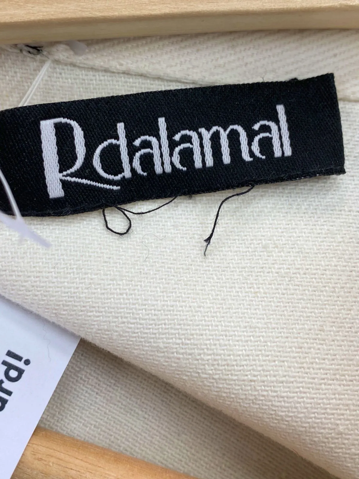 Rdalamal Cream Embroidered Shirt Large