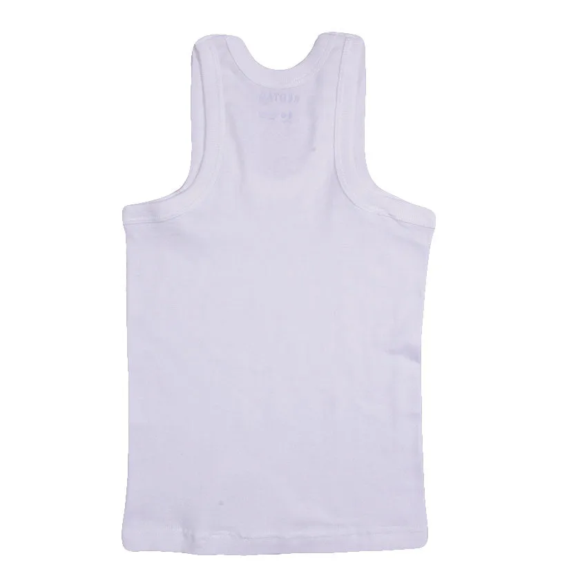 REDTAG Boy's White Vests Basic