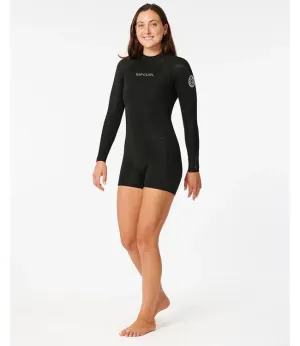 Ripcurl Dawn Patrol Womens Long Sleeve Springsuit (2024) - Black