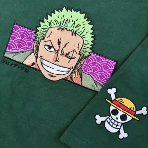 Roronoa Zoro Tee Anime Embroidered T-shirt