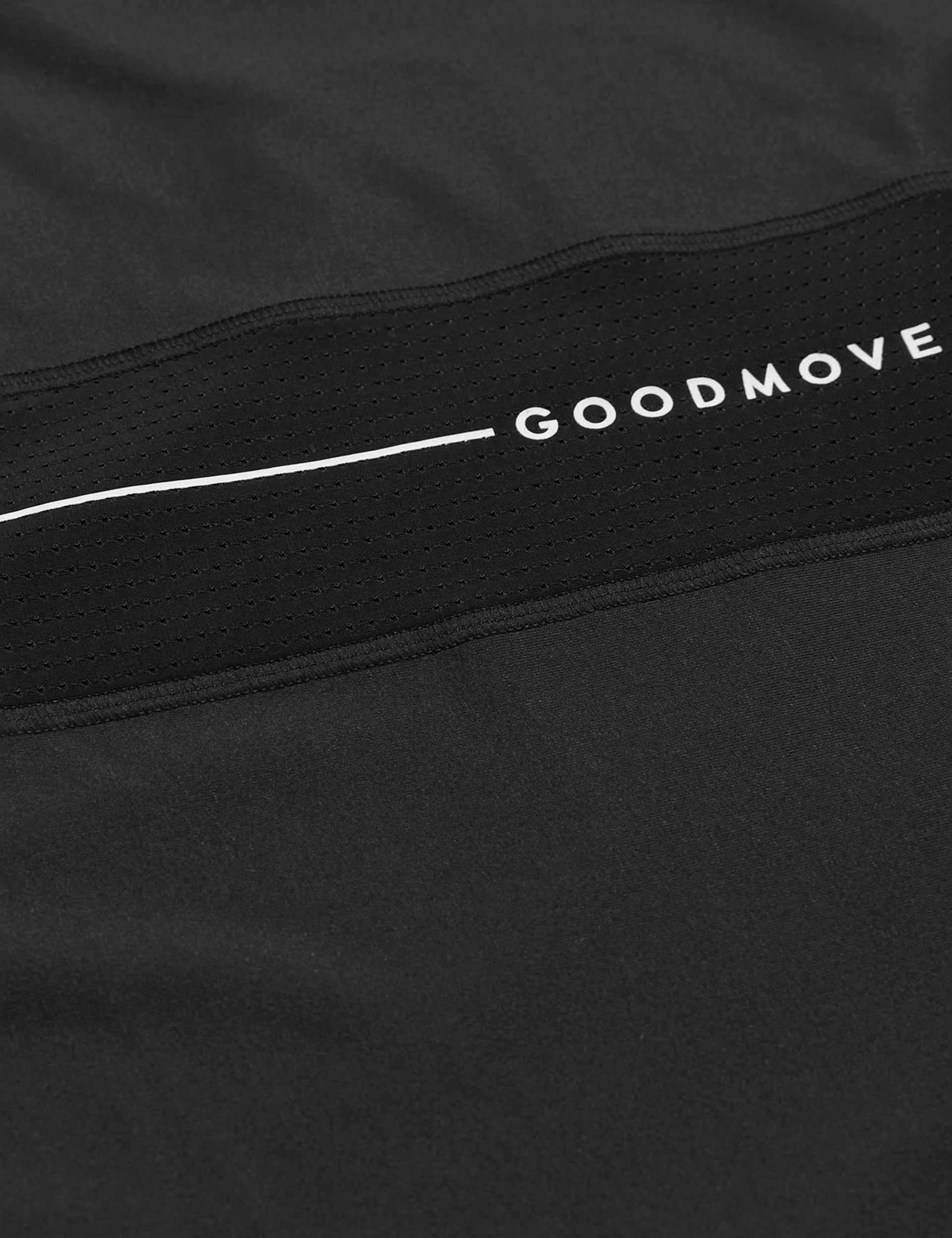 Scoop Neck Mesh Back T-shirt - Black