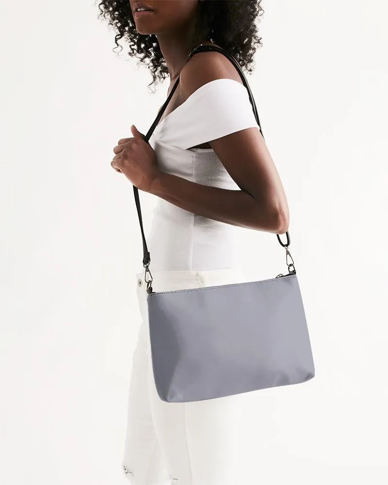Shaded Pale Blue Gray Zip Pouch | C10M10Y0K30