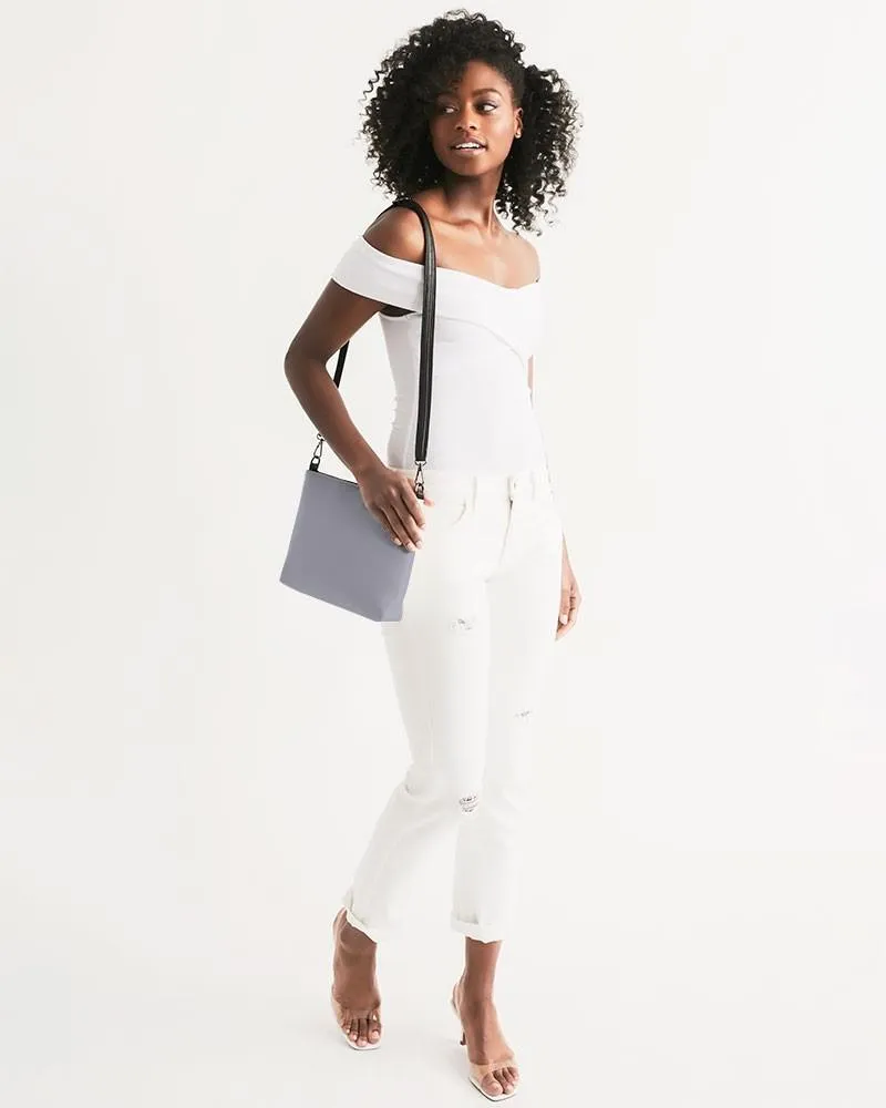 Shaded Pale Blue Gray Zip Pouch | C10M10Y0K30