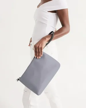 Shaded Pale Blue Gray Zip Pouch | C10M10Y0K30