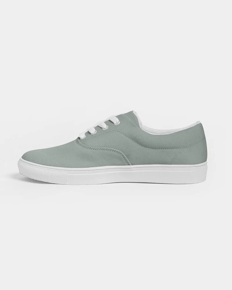 Shaded Pale Green Gray Canvas Sneakers | Men's | C10M0Y10K30