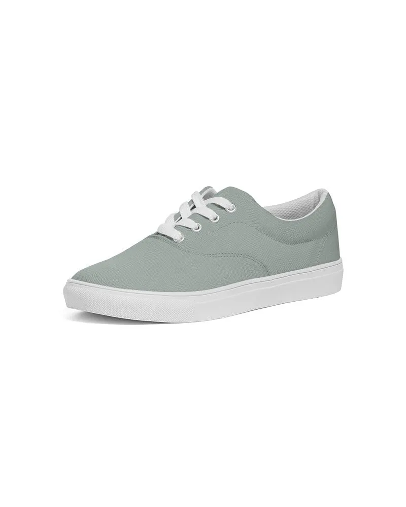 Shaded Pale Green Gray Canvas Sneakers | Men's | C10M0Y10K30