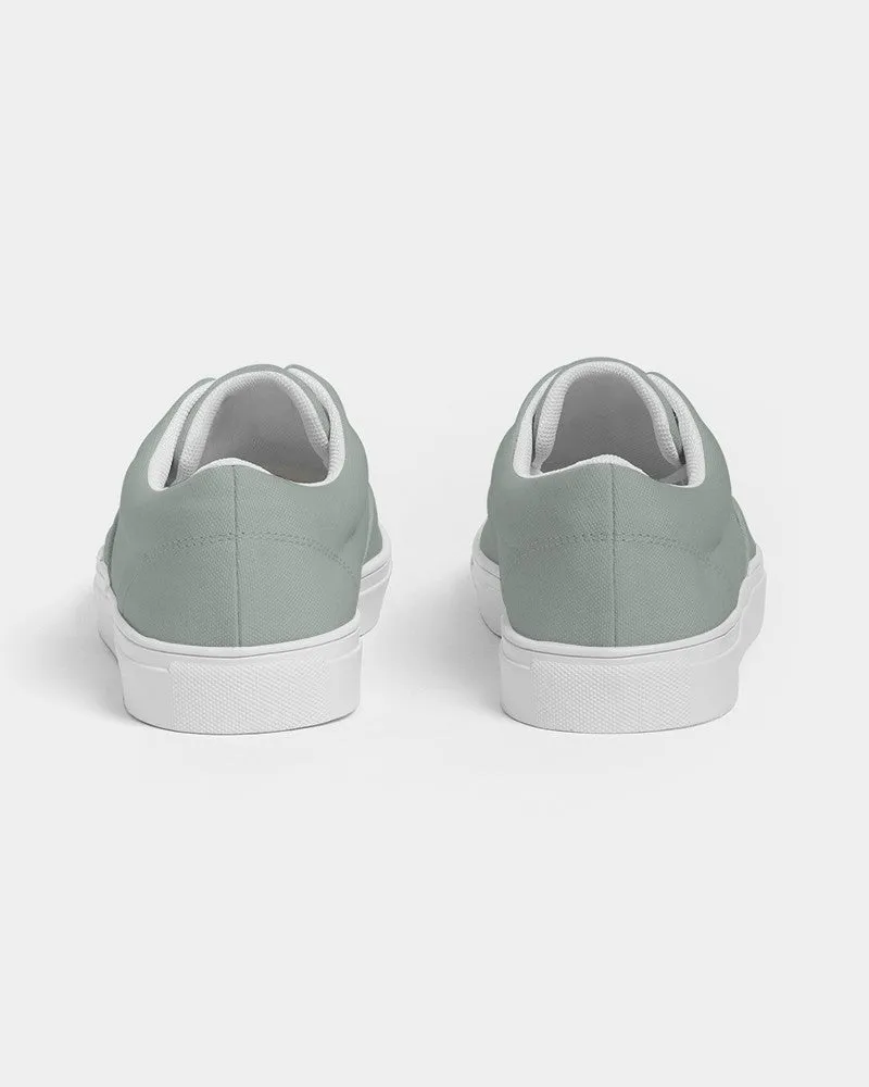 Shaded Pale Green Gray Canvas Sneakers | Men's | C10M0Y10K30