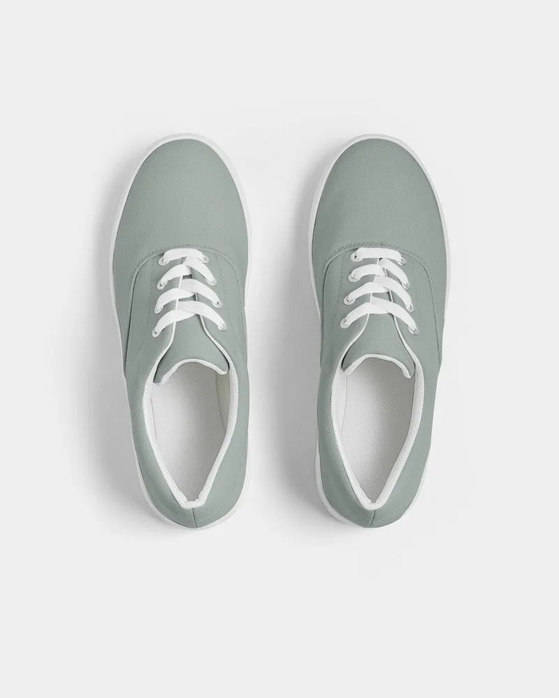 Shaded Pale Green Gray Canvas Sneakers | Men's | C10M0Y10K30