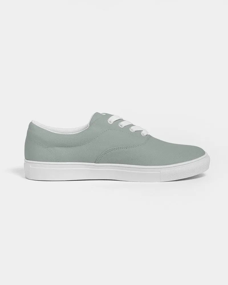 Shaded Pale Green Gray Canvas Sneakers | Men's | C10M0Y10K30