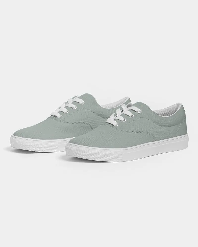 Shaded Pale Green Gray Canvas Sneakers | Men's | C10M0Y10K30