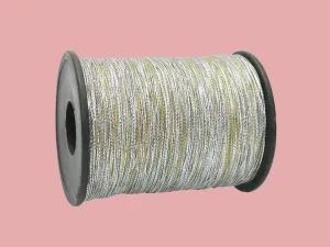 Silver Olive Twisted Variegated Zari / Metallic Threads