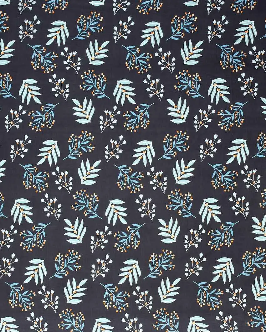 Sky Blue Leaves Mor Printed Kids Comfy Quilts Cover With Zipper