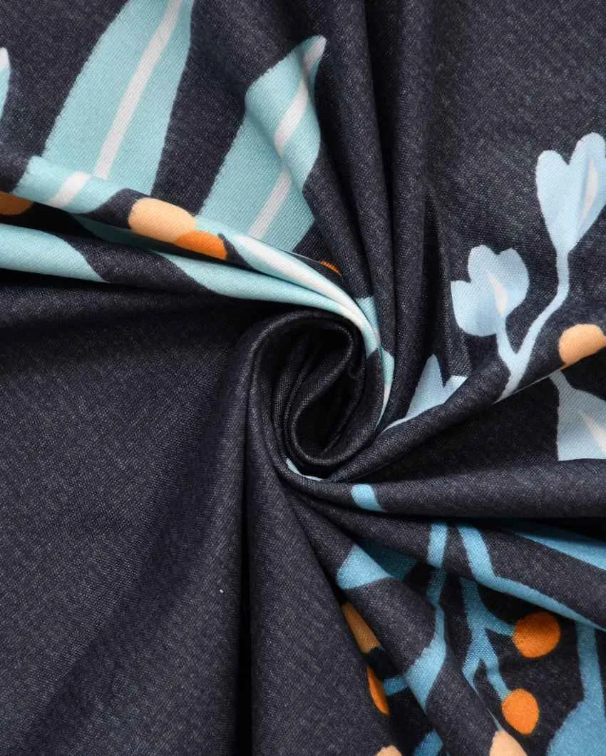 Sky Blue Leaves Mor Printed Kids Comfy Quilts Cover With Zipper