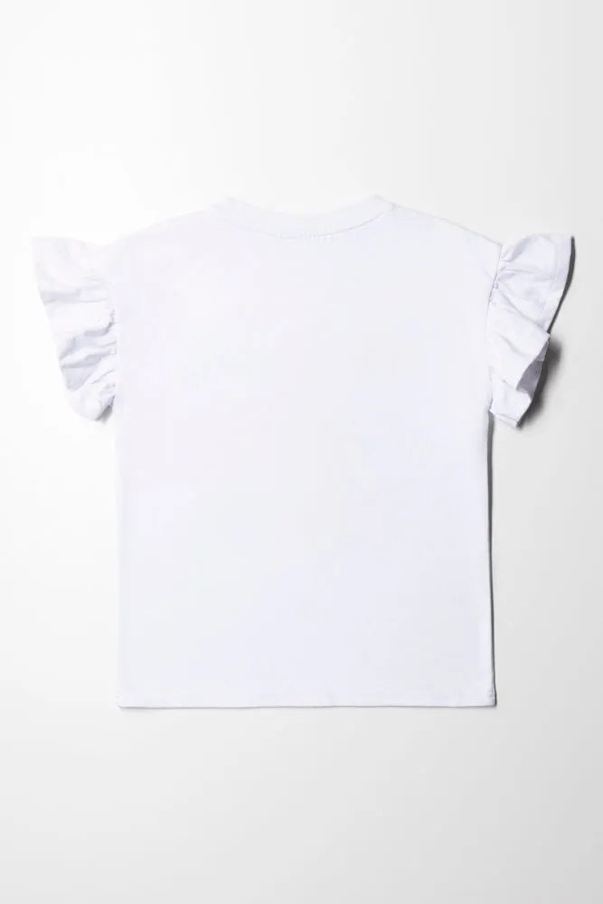 SmileyWorld Frill Top White